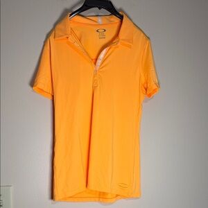 Oakley Bright Orange Short-Sleeve Performance Polo